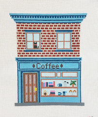 Saturnalia Stitching Nine Lives Village Needlepoint Coffee Shop Needlepoint Canvas