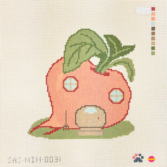 Saturnalia Stitching Nine Lives Needlepoint Fairy Village Radish House Needlepoint Canvas