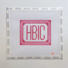 Saturnalia Stitching Pink HBIC Needlepoint Canvas
