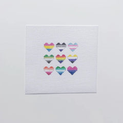 Saturnalia Stitching Pride Heart Mosaic Needlepoint Canvas - 13M