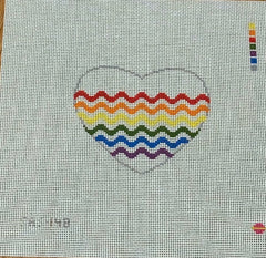 Saturnalia Stitching Pride Heart Needlepoint Canvas