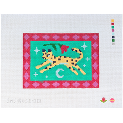 Saturnalia Stitching Rose Acolyte Cheetah Tapestry Needlepoint Canvas