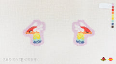 Saturnalia Stitching Rose Acolyte Rainbow Dragon Two Sided Bag Charm Needlepoint Canvas