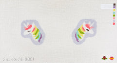 Saturnalia Stitching Rose Acolyte Rainbow Unicorn Two Sided Bag Charm Needlepoint Canvas