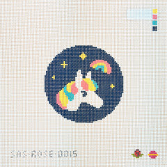 Saturnalia Stitching Rose Acolyte Simple Horse Round Needlepoint Canvas