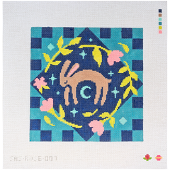 Saturnalia Stitching Rose Acolyte Sleeping Bunny Tapestry Needlepoint Canvas