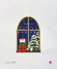 Saturnalia Stitching Santa's Skies Needlepoint Canvas - 18M