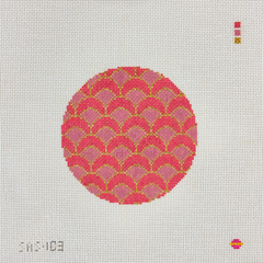 Saturnalia Stitching Seashell Round Needlepoint Canvas