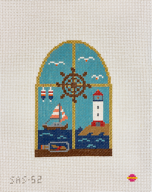 Saturnalia Stitching Seaside Skies Needlepoint Canvas - 13M