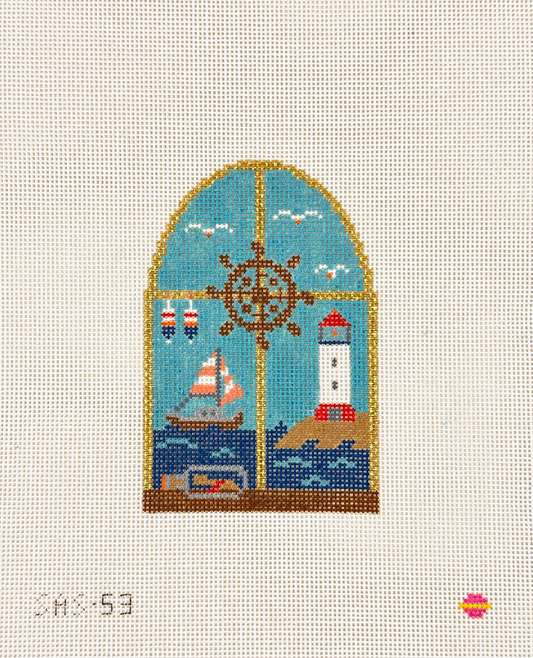Saturnalia Stitching Seaside Skies Needlepoint Canvas - 18M
