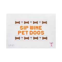 Saturnalia Stitching The City Stitcher Sip Wine Pet Dogs Needlepoint Canvas