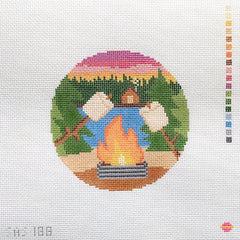 Saturnalia Stitching Smores on the Lake Needlepoint Canvas