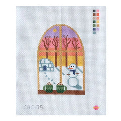 Saturnalia Stitching Snowy Skies Needlepoint Canvas - 18M