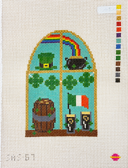 Saturnalia Stitching St. Patty's Skies Needlepoint Canvas - 18M