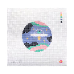 Saturnalia Stitching Starbound Alien Needlepoint Canvas