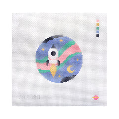 Saturnalia Stitching Starbound Rocket Needlepoint Canvas