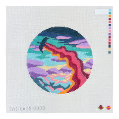 Saturnalia Stitching Rose Acolyte Sunset Dragon Needlepoint Canvas