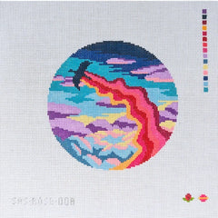 Saturnalia Stitching Rose Acolyte Sunset Dragon Needlepoint Canvas