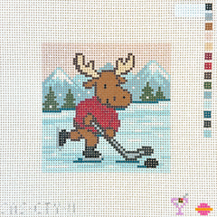 Saturnalia Stitching The City Stitcher Rink Wrangler Needlepoint Canvas