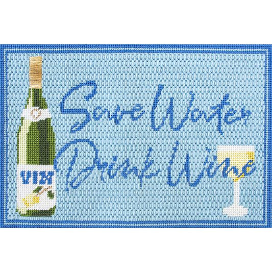 Needlepoint To Go Save Water Drink Wine Needlepoint Canvas