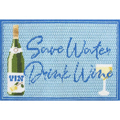 Needlepoint To Go Save Water Drink Wine Needlepoint Canvas