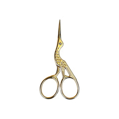 SChandworks Stork Embroidery Scissors - Light Gold