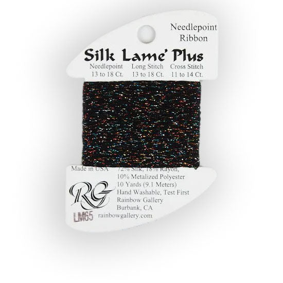 Rainbow Gallery Silk Lame Plus 65 Black Sparkle RittenhouseNeedlepoint