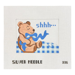 Silver Needle Baby Sleeping Sign Needlepoint Canvas - Blue