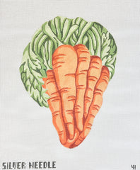Silver Needle Carrots Needlepoint Canvas