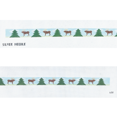 Silver Needle Moose Belt Needlepoint Canvas