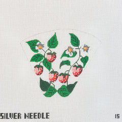 Silver Needle Strawberries Two Sided Scissor Case Needlepoint Canvas