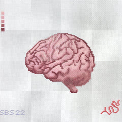 Spellbound Stitchery Anatomical Brain Needlepoint Canvas