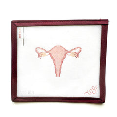 Spellbound Stitchery Anatomical Enclosed Uterus Needlepoint Canvas