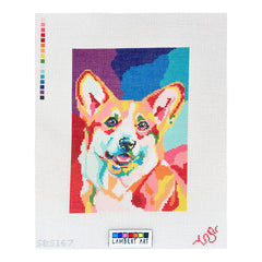 Spellbound Stitchery Lambert Art Corgi Needlepoint Canvas