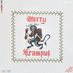 Spellbound Stitchery Merry Krampus Needlepoint Canvas