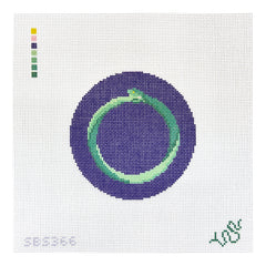 Spellbound Stitchery Ouroboros Round Needlepoint Canvas