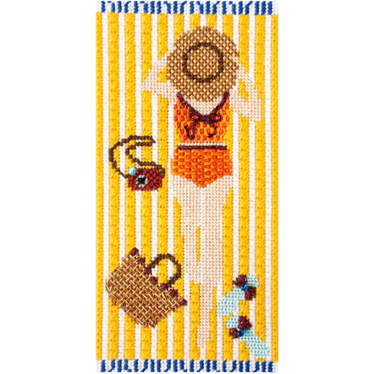 Needlepoint To Go St. Tropez Sunbather Needlepoint Canvas