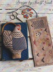 Stacy Nash Designs Animal Cracker Series Henny Penny and Sewing Roll Cross Stitch Pattern