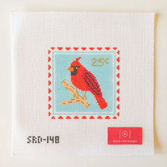 Stitch Rock Designs Cardinal Stamp Needlepoint Canvas