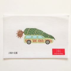 Stitch Rock Designs Griswold Woody Wagon Needlepoint Canvas