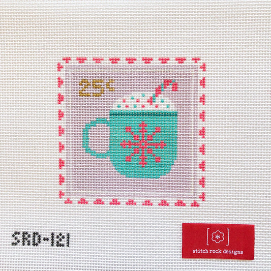 Stitch Rock Designs Hot Cocoa Stamp Needlepoint Canvas