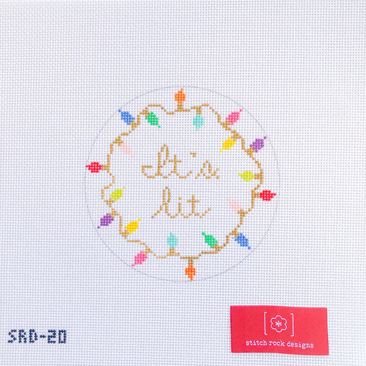 Stitch Rock Designs It's Lit Needlepoint Canvas