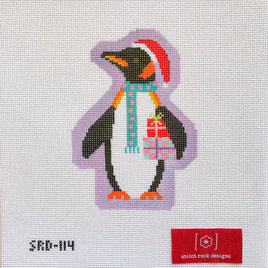 Stitch Rock Designs Pepper the Penguin Needlepoint Canvas