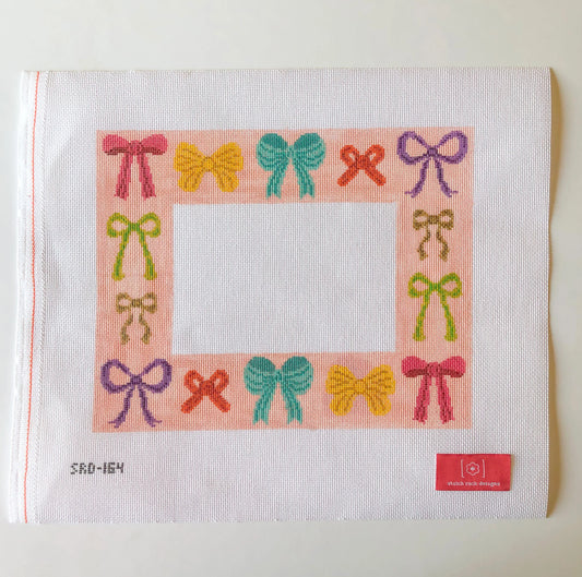 Stitch Rock Designs Ribbons and Bows Frame Needlepoint Canvas
