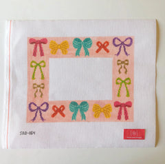 Stitch Rock Designs Ribbons and Bows Frame Needlepoint Canvas