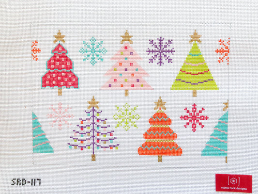 Stitch Rock Designs Whimsical Trees Needlepoint Canvas