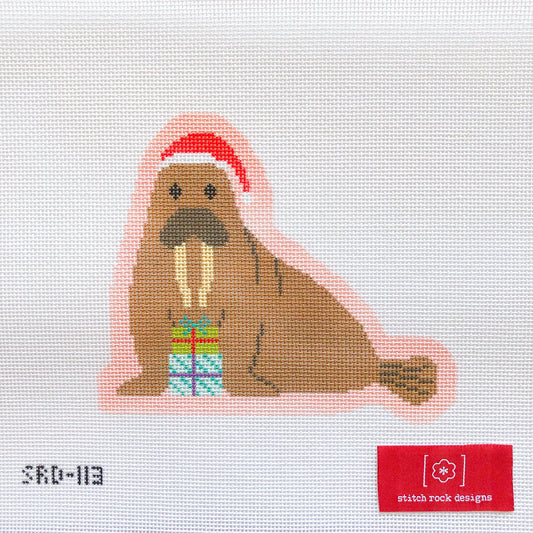 Stitch Rock Designs Willa the Walrus Needlepoint Canvas