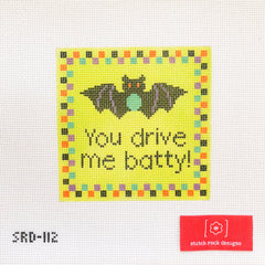 Stitch Rock Designs You Drive Me Batty Needlepoint Canvas