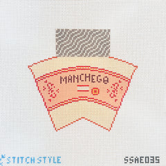 Stitch Style Alli Eagan 3D Wedge of Manchego Cheese Needlepoint Canvas