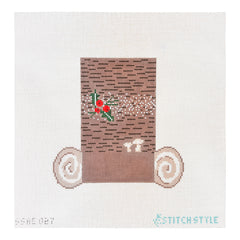 Stitch Style Alli Eagan Designs 3D Buche de Noel Needlepoint Canvas
